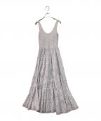 MARIHAマリハ）の古着「花柄ノースリーブワンピース」｜ホワイト×パープル