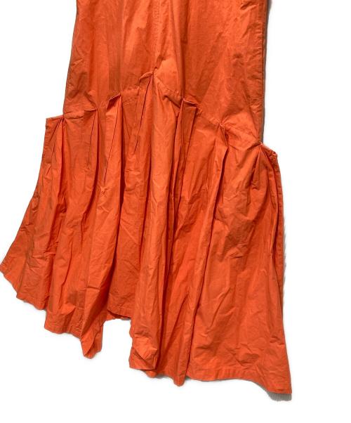 Rumche（ラムシェ）RUMCHE (ラムシェ) タックワンピース オレンジ サイズ:Ｆの古着・服飾アイテム