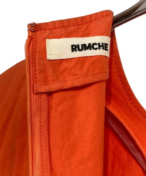 Rumche（ラムシェ）RUMCHE (ラムシェ) タックワンピース オレンジ サイズ:Ｆの古着・服飾アイテム