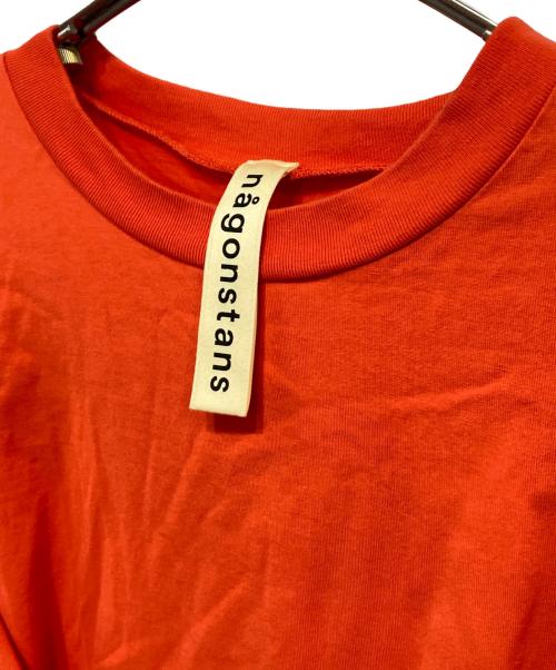 nagonstans（ナゴンスタンス）nagonstans (ナゴンスタンス) 変形デザインTシャツ オレンジ サイズ:38の古着・服飾アイテム