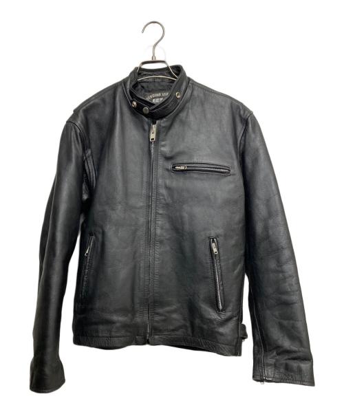 EEZAN（イーザン）EEZAN (イーザン) シングルライダースジャケット ブラック サイズ:36の古着・服飾アイテム