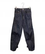 NVRFRGTネヴァーフォーゲット）の古着「3D TWISTED WIDE LEG JEANS」｜インディゴ