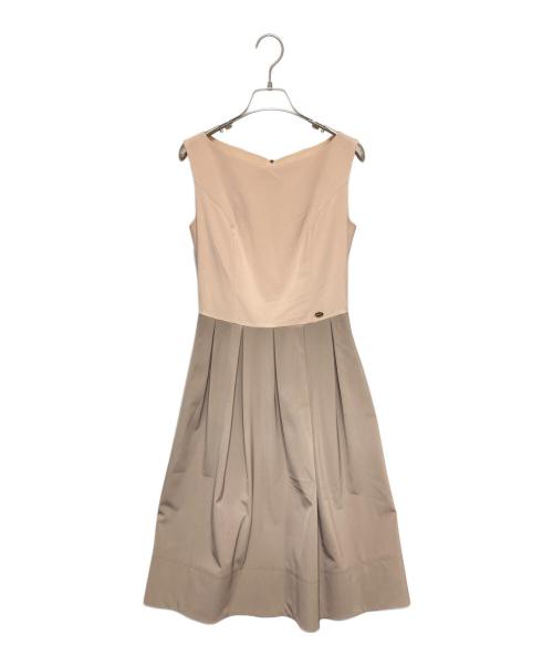 FOXEY NEWYORK（フォクシーニューヨーク）FOXEY NEWYORK (フォクシーニューヨーク) レイニーベル-ドレスワンピース ベージュ サイズ:38の古着・服飾アイテム
