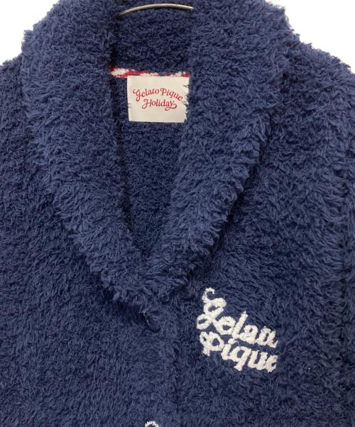 gelato pique（ジェラートピケ）gelato pique (ジェラートピケ) ジェラートスノーベアジャガードショールカーディガン ネイビー サイズ:Fの古着・服飾アイテム