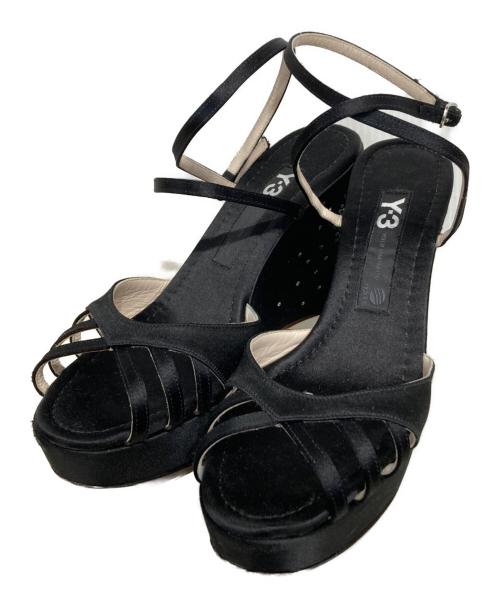 Y-3（ワイスリー）Y-3 (ワイスリー) ラインストーンヒールサンダル ブラック サイズ:36 1/2の古着・服飾アイテム