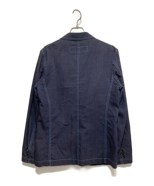 COMME des GARCONS HOMME（コムデギャルソン オム）COMME des GARCONS HOMME (コムデギャルソン オム) 3Bストライプジャケット エンジ×ネイビー サイズ:8の古着・服飾アイテム