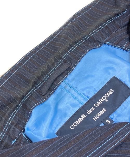 COMME des GARCONS HOMME（コムデギャルソン オム）COMME des GARCONS HOMME (コムデギャルソン オム) 3Bストライプジャケット エンジ×ネイビー サイズ:8の古着・服飾アイテム