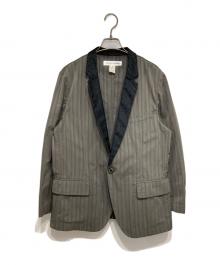 COMME des GARCONS SHIRT（コムデギャルソンシャツ）の古着「ペイズリーラペル1Bジャケット」｜カーキ