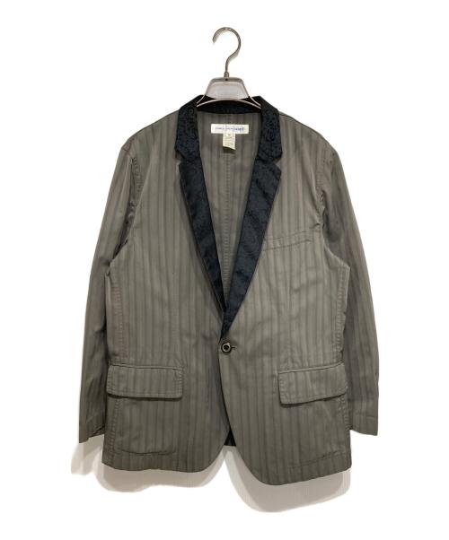 COMME des GARCONS SHIRT（コムデギャルソンシャツ）COMME des GARCONS SHIRT (コムデギャルソンシャツ) ペイズリーラペル1Bジャケット カーキ サイズ:Mの古着・服飾アイテム