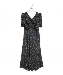 HER LIP TO（ハーリップトゥ）の古着「Roseraie Long Dress」｜ブラック×グリーン