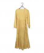 ne quittez pasヌキテパ）の古着「2wayコットンボイル クロスオーバーフロントガウン」｜イエロー
