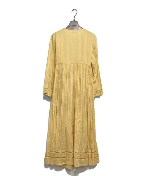 ne quittez pas（ヌキテパ）ne quittez pas (ヌキテパ) 2wayコットンボイル クロスオーバーフロントガウン イエロー サイズ:Fの古着・服飾アイテム