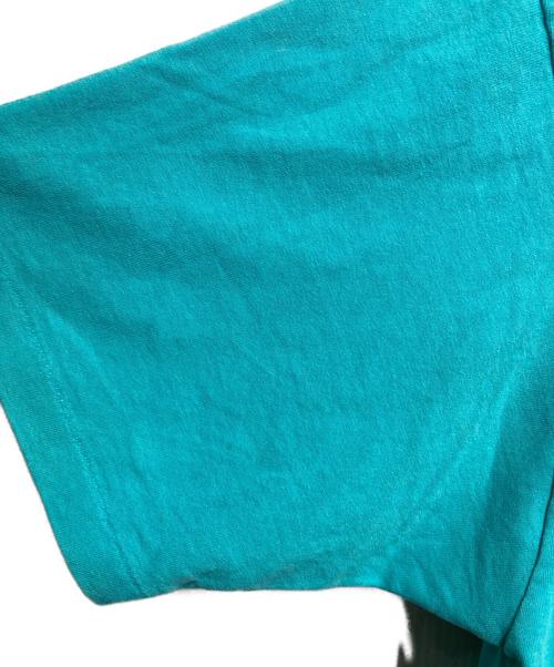Hanes（ヘインズ）Hanes (ヘインズ) 黄色い背景の女 アートTシャツ ブルー サイズ:XLの古着・服飾アイテム