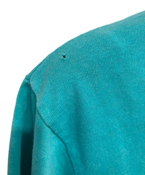 Hanes（ヘインズ）Hanes (ヘインズ) 黄色い背景の女 アートTシャツ ブルー サイズ:XLの古着・服飾アイテム