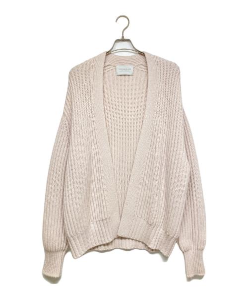 TOMORROW LAND（トゥモローランド）TOMORROW LAND (トゥモローランド) ウール ローゲージボタンレスカーディガン ピンク サイズ:Mの古着・服飾アイテム