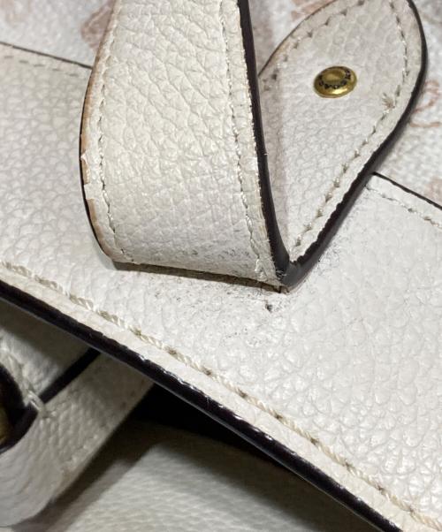 COACH（コーチ）COACH (コーチ) ホース＆キャリッジ コーティングキャンバス レザーバッグ ベージュ×アイボリーの古着・服飾アイテム
