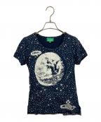 Vivienne Westwood RED LABELヴィヴィアンウエストウッドレッドレーベル）の古着「スペースプリントカットソー」｜ネイビー