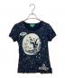 Vivienne Westwood RED LABEL（ヴィヴィアンウエストウッドレッドレーベル）の古着「スペースプリントカットソー」｜ネイビー
