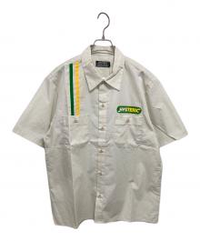 Hysteric Glamour（ヒステリックグラマー）の古着「HYSTERIC WAY エンジニアシャツ」｜グリーン×アイボリー