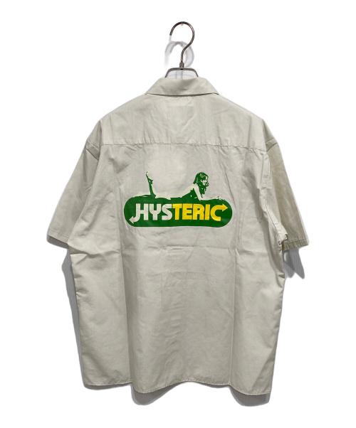 Hysteric Glamour（ヒステリックグラマー）Hysteric Glamour (ヒステリックグラマー) HYSTERIC WAY エンジニアシャツ グリーン×アイボリー サイズ:Mの古着・服飾アイテム