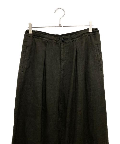 Y's（ワイズ）Y's (ワイズ) VIYELLA FRONT TUCK WIDE PANTS オリーブ サイズ:1の古着・服飾アイテム