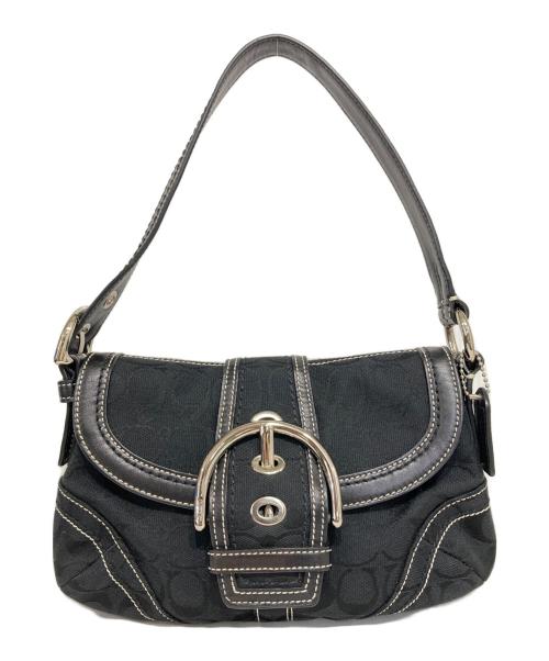 COACH（コーチ）COACH (コーチ) Soho Signature Shoulder bag/ソーホーシグネチャーワンショルダーバッグ ブラックの古着・服飾アイテム