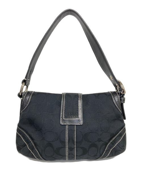 COACH（コーチ）COACH (コーチ) Soho Signature Shoulder bag/ソーホーシグネチャーワンショルダーバッグ ブラックの古着・服飾アイテム