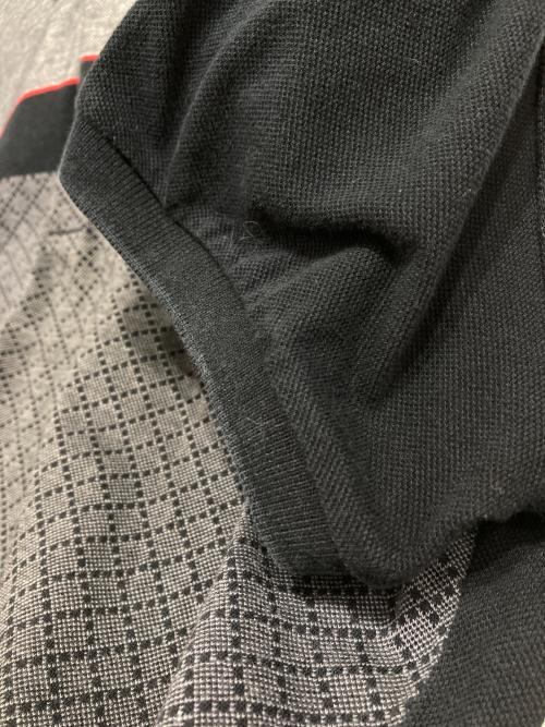 GUCCI（グッチ）GUCCI (グッチ) カラーブロックポロ グレー×ブラック サイズ:Sの古着・服飾アイテム