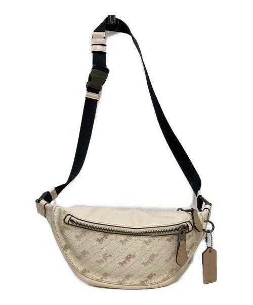 COACH（コーチ）COACH (コーチ) 馬車柄 ショルダーボディバッグ アイボリーの古着・服飾アイテム