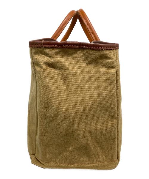 QUALITY GUNSLIPS（クオリティーガンスリップス）QUALITY GUNSLIPS (クオリティーガンスリップス) キャンバスレザートートバッグ ベージュ サイズ:-の古着・服飾アイテム