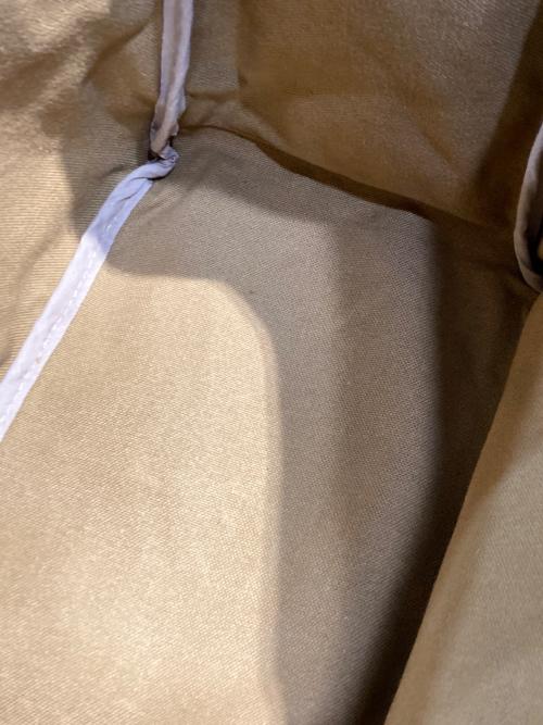 QUALITY GUNSLIPS（クオリティーガンスリップス）QUALITY GUNSLIPS (クオリティーガンスリップス) キャンバスレザートートバッグ ベージュ サイズ:-の古着・服飾アイテム