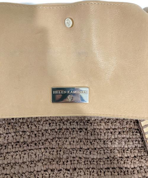 HELEN KAMINSKI（ヘレンカミンスキー）HELEN KAMINSKI (ヘレンカミンスキー) レザーコンビトートバッグ ブラウンの古着・服飾アイテム