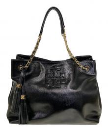 TORY BURCH（トリーバーチ）の古着「チェーントートバッグ」｜ブラック