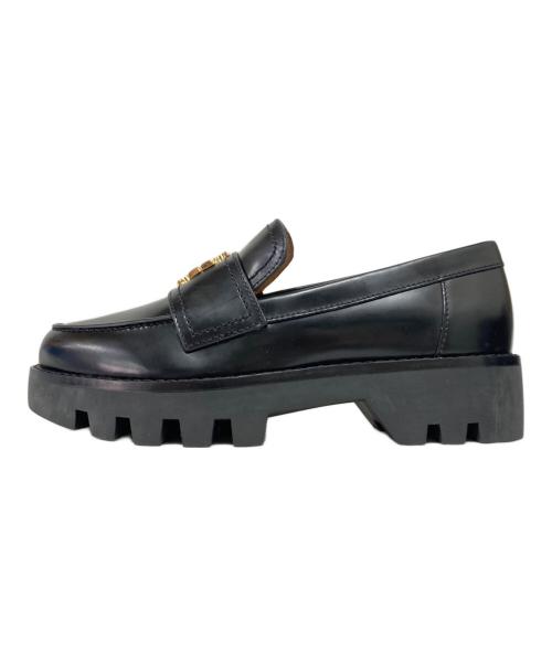 TORY BURCH（トリーバーチ）TORY BURCH (トリーバーチ) MINI EVERLY CHUNKY LOAFER/ミニ エブリ チャンキー ローファー ゴールド×ブラック サイズ:5Mの古着・服飾アイテム