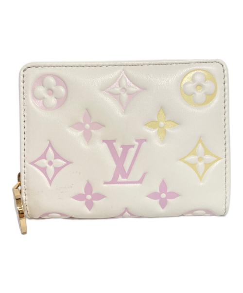LOUIS VUITTON（ルイ ヴィトン）LOUIS VUITTON (ルイ ヴィトン) LOU WALLET/ポルトフォイユ ルー ピンク×アイボリーの古着・服飾アイテム