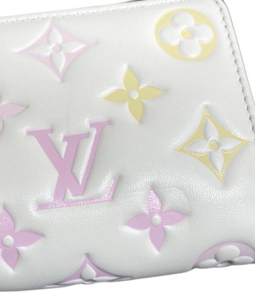 LOUIS VUITTON（ルイ ヴィトン）LOUIS VUITTON (ルイ ヴィトン) LOU WALLET/ポルトフォイユ ルー ピンク×アイボリーの古着・服飾アイテム
