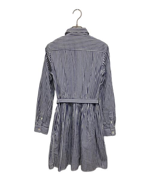 POLO RALPH LAUREN（ポロ・ラルフローレン）POLO RALPH LAUREN (ポロ・ラルフローレン) ストライプシャツワンピース ブルー サイズ:16の古着・服飾アイテム