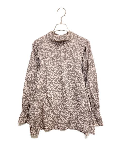 Hug O'War（ハグオーワー）Hug O'War (ハグオーワー) リバティプリントモックネックブラウス パープル サイズ:Fの古着・服飾アイテム