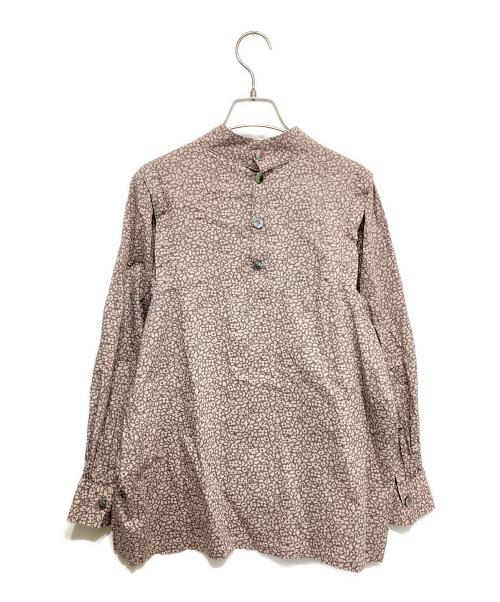 Hug O'War（ハグオーワー）Hug O'War (ハグオーワー) リバティプリントモックネックブラウス パープル サイズ:Fの古着・服飾アイテム