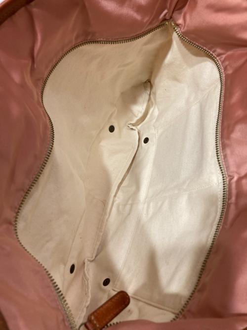 Felisi（フェリージ）Felisi (フェリージ) ナイロンレザービジネストート ブラウン×ライトピンクの古着・服飾アイテム