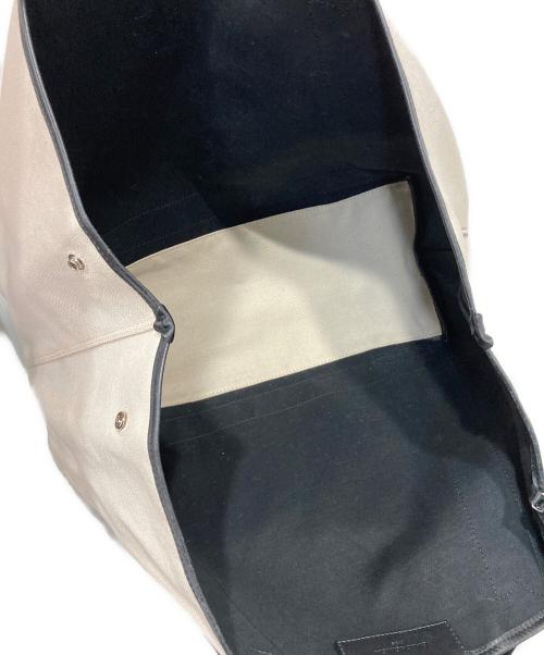 BALENCIAGA（バレンシアガ）BALENCIAGA (バレンシアガ) NAVY CAVAS-トートバッグ ブラック×アイボリーの古着・服飾アイテム