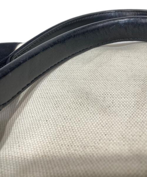 BALENCIAGA（バレンシアガ）BALENCIAGA (バレンシアガ) NAVY CAVAS-トートバッグ ブラック×アイボリーの古着・服飾アイテム