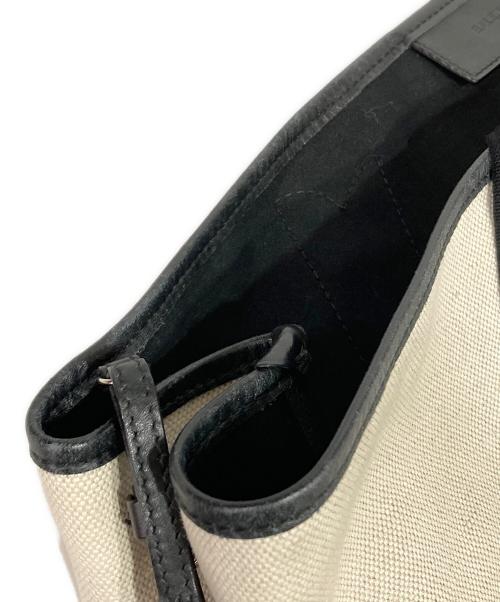 BALENCIAGA（バレンシアガ）BALENCIAGA (バレンシアガ) NAVY CAVAS-トートバッグ ブラック×アイボリーの古着・服飾アイテム