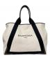 BALENCIAGA（バレンシアガ）の古着「NAVY CAVAS-トートバッグ」｜ブラック×アイボリー