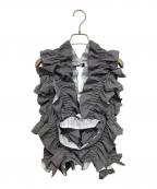 HOUGAホウガ）の古着「jimmy frill vest」｜グレー