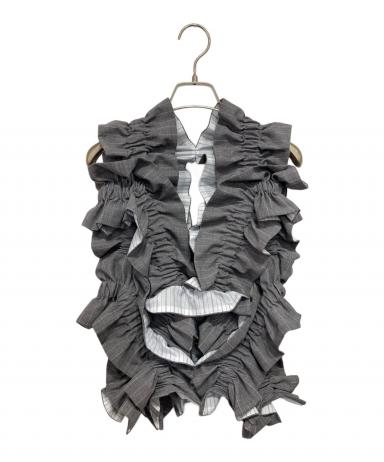 中古・古着通販】HOUGA (ホウガ) jimmy frill vest グレー サイズ