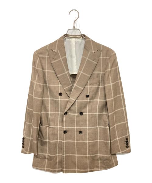 Brilla（ブリッラ）Brilla (ブリッラ) ダブルジャケット ベージュ サイズ:46の古着・服飾アイテム