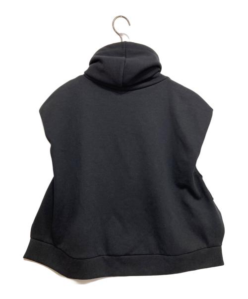 nagonstans（ナゴンスタンス）nagonstans (ナゴンスタンス) side vents hoodie vest ブラック サイズ:MEDIUMの古着・服飾アイテム