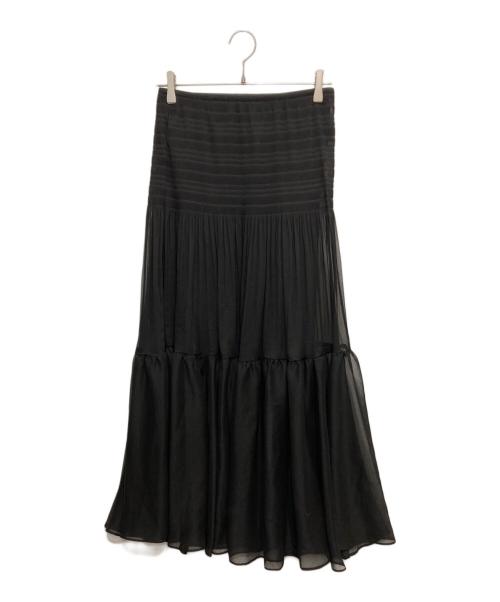 Plage（プラージュ）Plage (プラージュ) Sheer Gather スカート　25060922100030 ブラック サイズ:38の古着・服飾アイテム