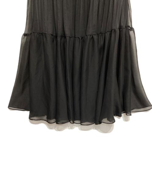 Plage（プラージュ）Plage (プラージュ) Sheer Gather スカート　25060922100030 ブラック サイズ:38の古着・服飾アイテム